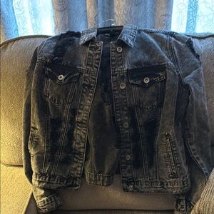 Ripped Black Denim Jacket Forever 21